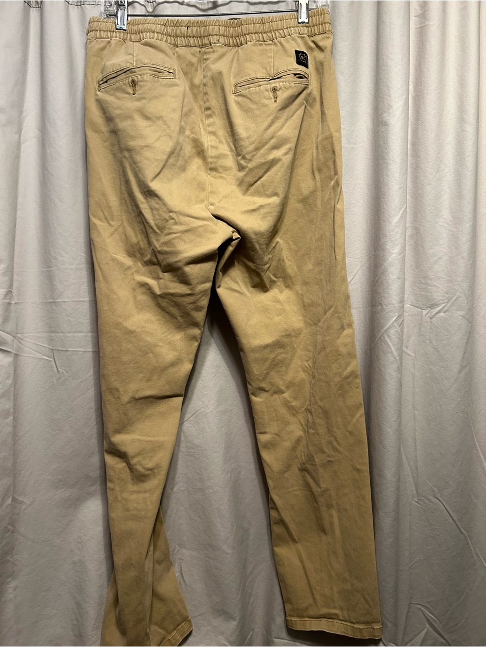 Steel City Men's Drawstring Chino Pants in Tan - Picture 5 of 5